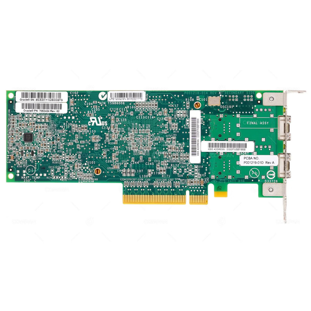 7053434  SUN ORACLE 2-PORT 8G SFP FC NETWORK CONNECTION CARD FOR SPARC T5-2